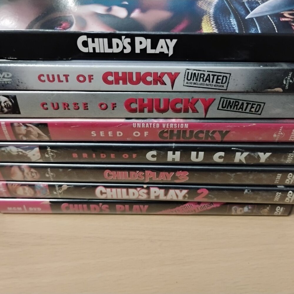 Child's Play Chucky Complete Collection Lot 8 Films DVD/Blue Ray Cult Halloween